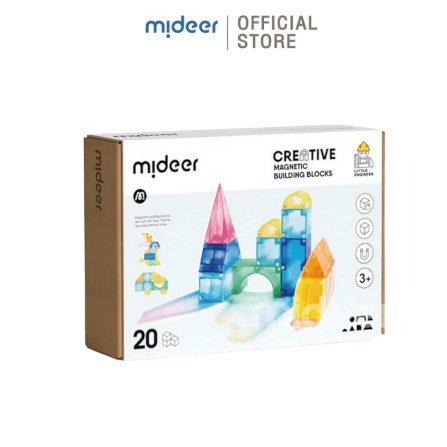 แม่เหล็กตัวต่อสีรุ้งMIDEER MD1420 20ชิ้น_0