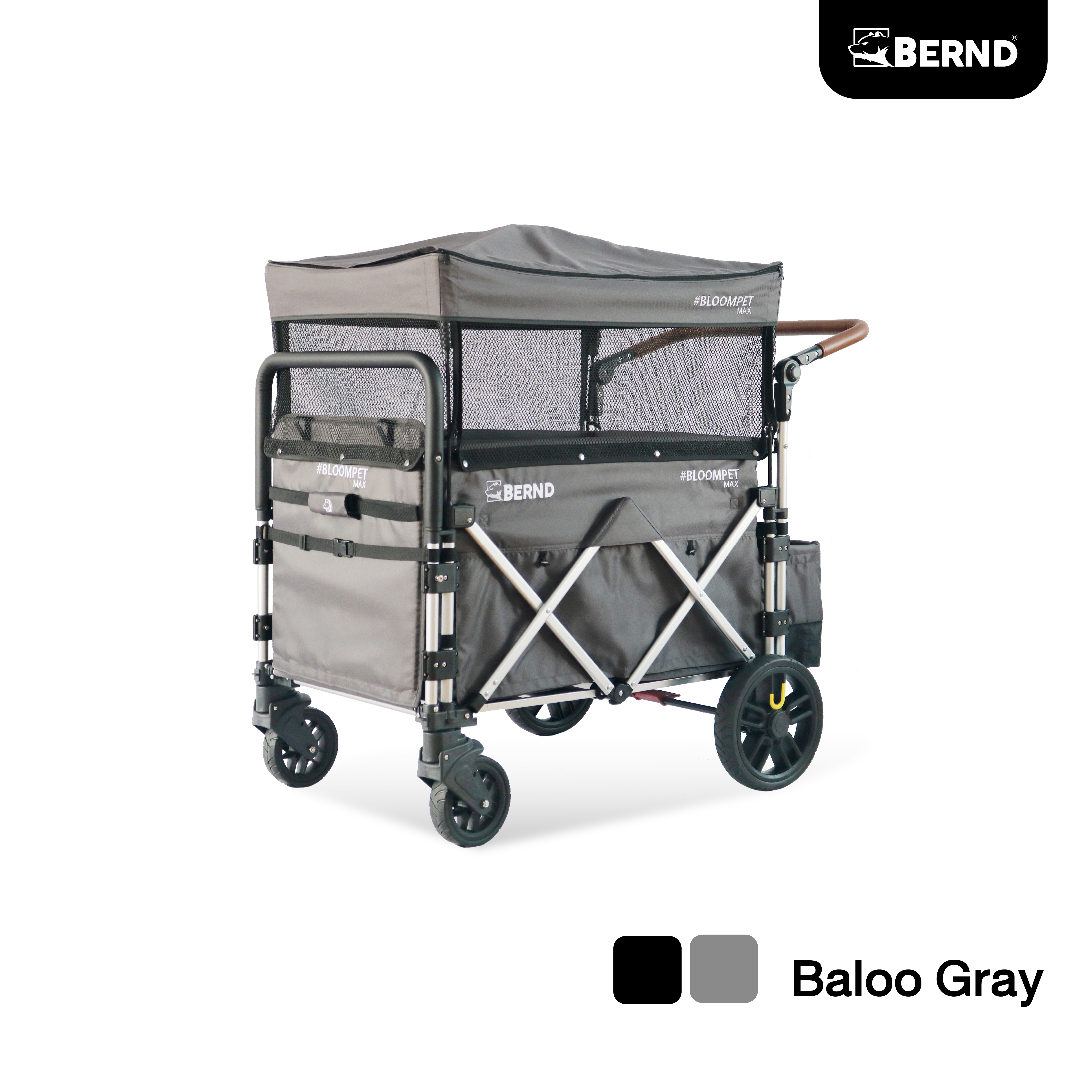 รถเข็นสัตว์เลี้ยง BERND BLOOM PET MAX สีเทา_0