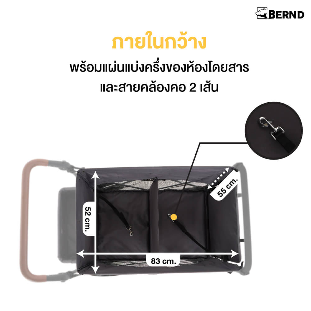 รถเข็นสัตว์เลี้ยง BERND BLOOM PET สีน้ำเงิน (LIMITED)