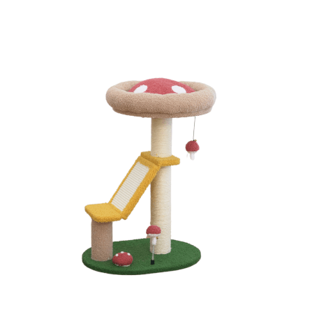 คอนโดแมว Catry รุ่น Mushroom Quest พร้อมเสาลับเล็บรูปทรงเห็ดขนาดเล็ก_0