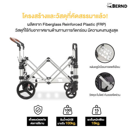 รถเข็นสัตว์เลี้ยง BERND BLOOM PET สีน้ำเงิน (LIMITED)_3