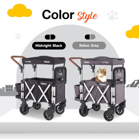 รถเข็นสัตว์เลี้ยง BERND BLOOM PET NANO - สีดำ_3