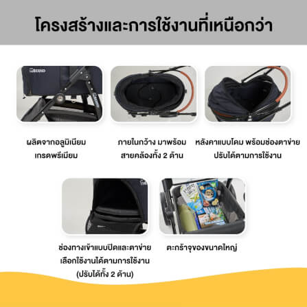 รถเข็นและคาร์ซีทสำหรับสัตว์เลี้ยง - Bernd รุ่น Prime Pet 2 (Isofix)-สีดำ_5