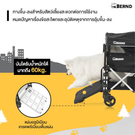 รถเข็นสัตว์เลี้ยง BERND BLOOM PET สีน้ำเงิน (LIMITED)_6