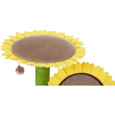 คอนโดแมว Catry รุ่น Sunflower พร้อมเสาลับเล็บ 2 เสาและที่นอนกำมะหยี่_8