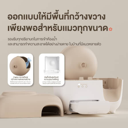 ห้องน้ำแมวอัตโนมัติระบบปิด PetSnowy_9