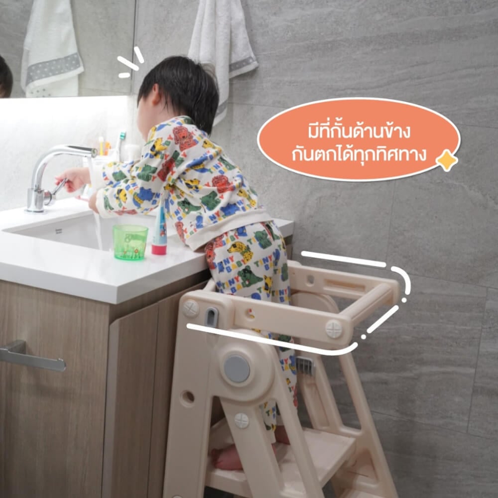 เก้าอี้ทานข้าวเด็ก BEBEPLAY ปรับเป็นบันไดได้ รุ่น LEARNING TOWER 2IN1