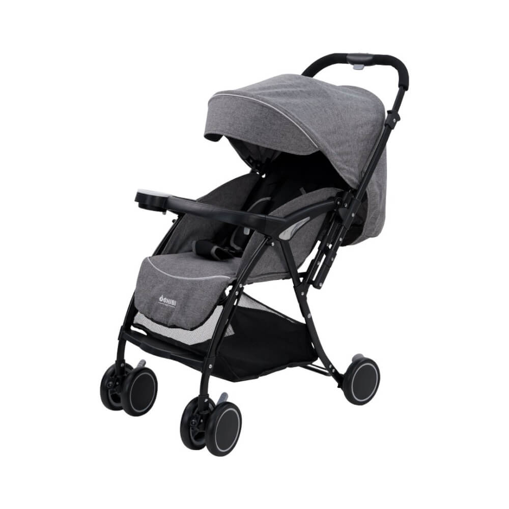 รถเข็นเด็กแบบเข็นได้สองทิศทาง BEBEPLAY รุ่น OCHIBI 180 HYBRID (สีเทา)