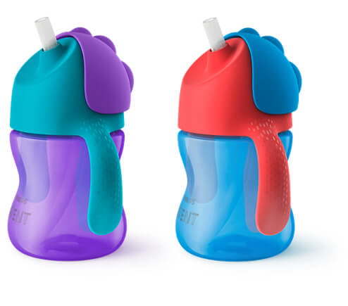 ถ้วยหัดดื่ม PHILIPS AVENT 200 มล. สำหรับเด็กอายุ 9 เดือนขึ้นไป สีฟ้า+สีม่วง SCF796/00