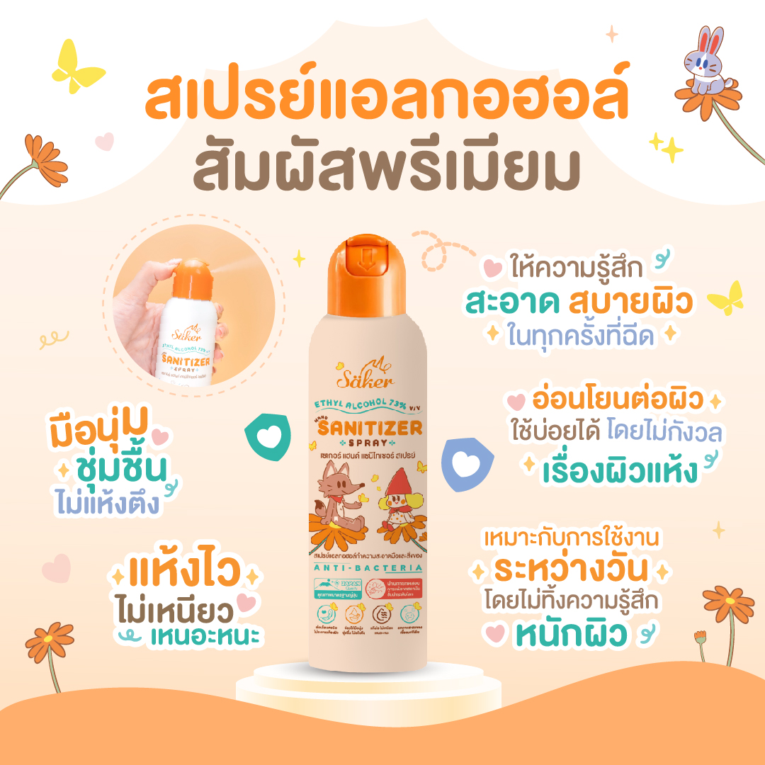 สเปรย์แอลกอฮอล์ SAKER SAKER0161-RW-200ML