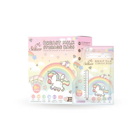 ถุงเก็บน้ำนม SAKER 8OZ-RAINBOW UNICORN 20 ชิ้น -SAKER0188-8OZ_0