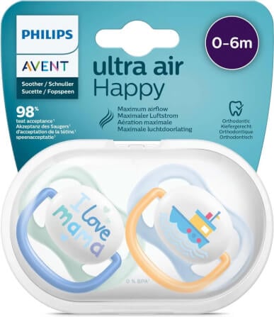 จุกนมหลอก ฟิลิปส์เอเวนท์  ULTRA AIR 0-6 เดือน สีฟ้า_7