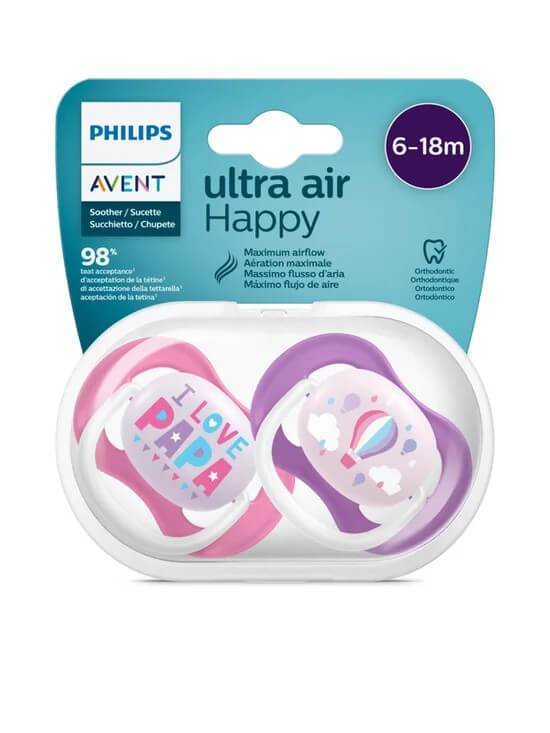 จุกหลอกAVENT 6-18M ULTRA AIR -SCF080/04