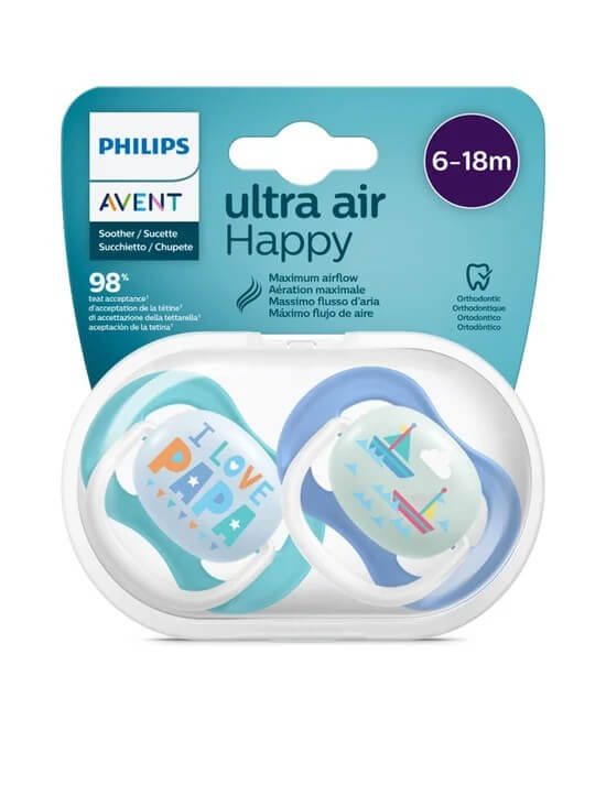 จุกหลอกAVENT 6-18M ULTRA AIR -SCF080/03