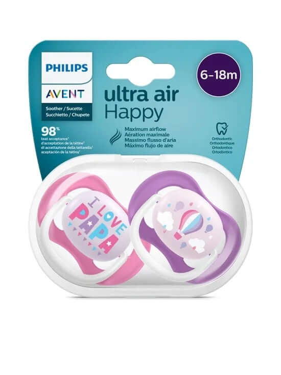 จุกหลอกAVENT 6-18M ULTRA AIR -SCF080/04