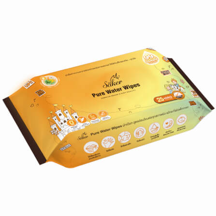 ผ้าเช็ดทำความสะอาดผิว SAKER0144-25s แพ็ค 4ห่อ_3