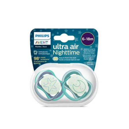 จุกหลอกAVENT 6-18M ULTRA AIR NIGHT-SCF376/13_7