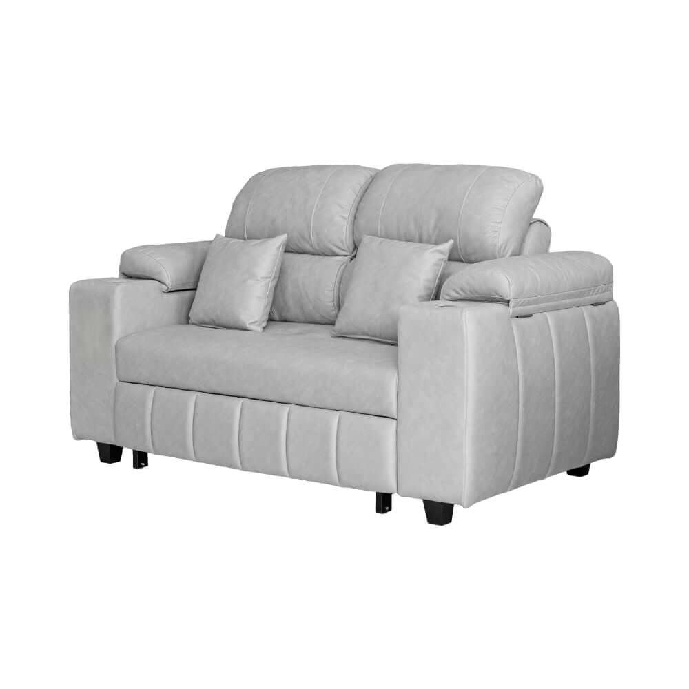 โซฟาเบด CCR FURNITURE รุ่น FLORIDA (ฟอริดา) ขนาด 177 cm. ผ้า ACANTARA สีเทา (ZO637-05) พร้อมที่วางแก้ว และที่เก็บของ_0