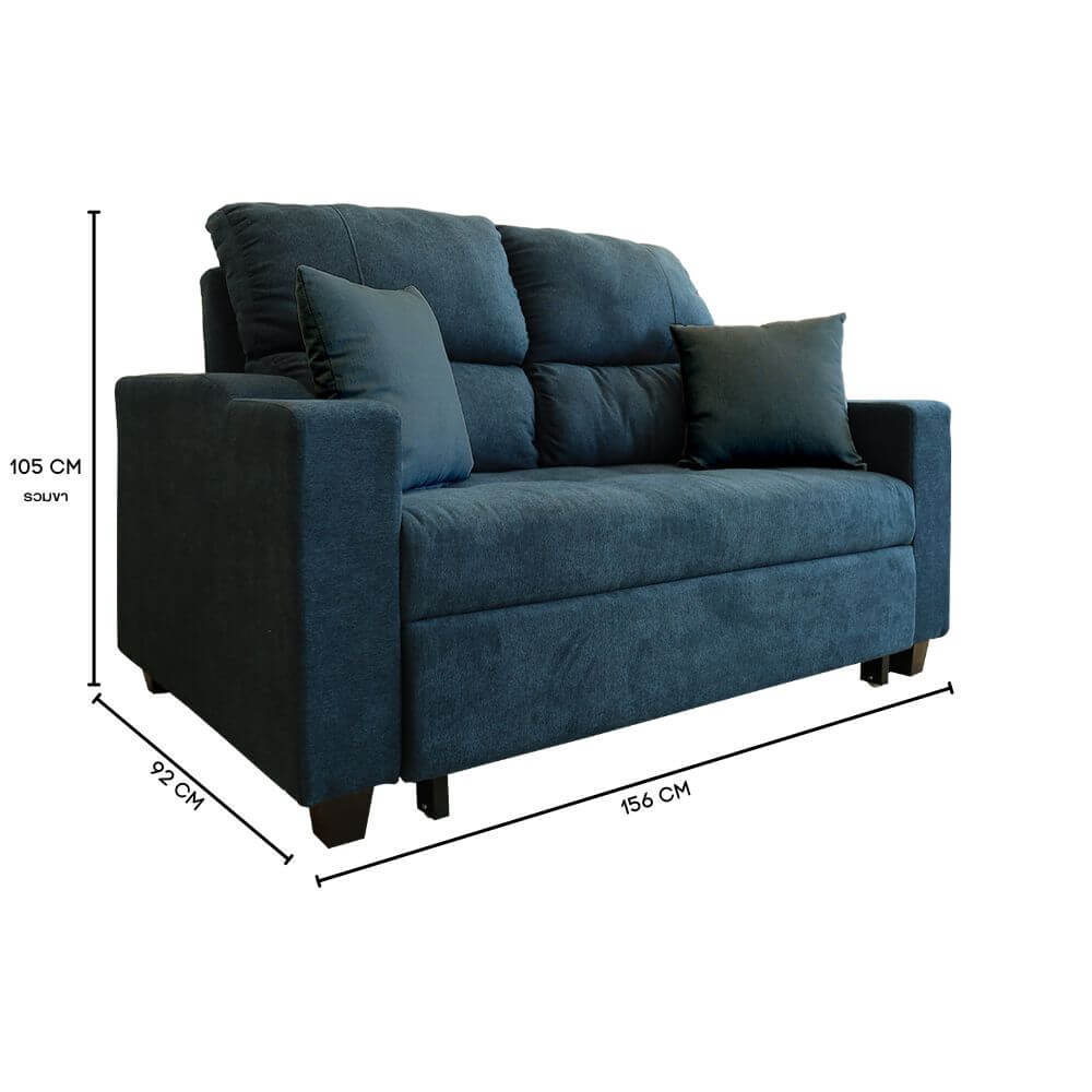 โซฟาเบด CCR FURNITURE รุ่น NEW YORK (นิวยอร์ก) ขนาด 156 cm. ผ้า สีน้ำเงิน (A1-38)_1