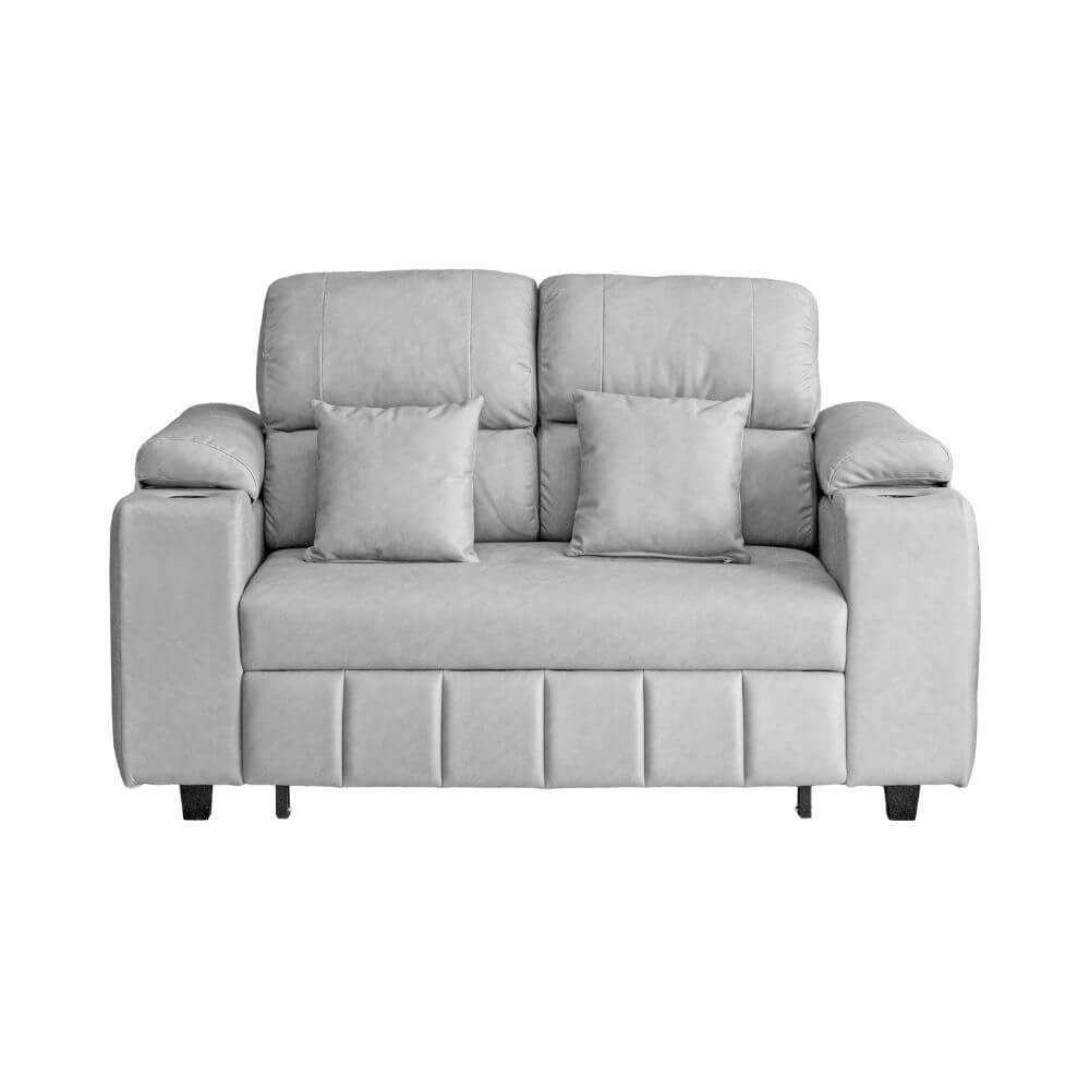 โซฟาเบด CCR FURNITURE รุ่น FLORIDA (ฟอริดา) ขนาด 177 cm. ผ้า ACANTARA สีเทา (ZO637-05) พร้อมที่วางแก้ว และที่เก็บของ_1