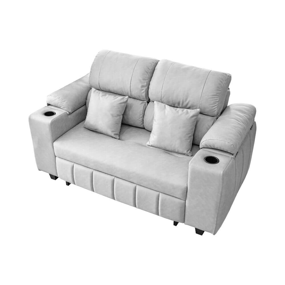 โซฟาเบด CCR FURNITURE รุ่น FLORIDA (ฟอริดา) ขนาด 177 cm. ผ้า ACANTARA สีเทา (ZO637-05) พร้อมที่วางแก้ว และที่เก็บของ_2