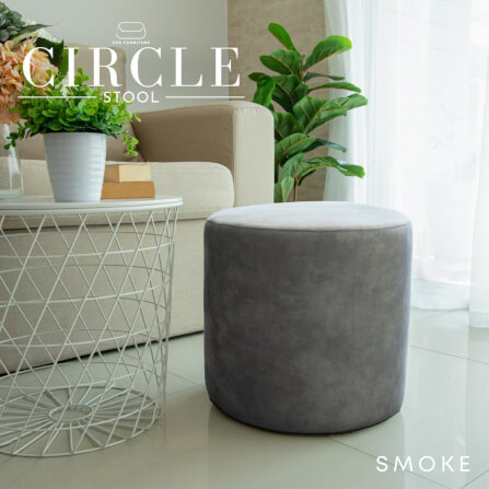 สตูลทรงกลม CCR FURNITURE รุ่น CIRCLE STOOL สีเทา (Smoke) 40x40ซม._1