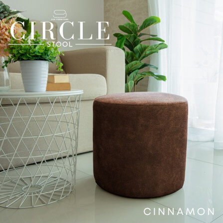 สตูลทรงกลม CCR FURNITURE รุ่น CIRCLE STOOL สีน้ำตาลแดง (Cinnamon) 40x40ซม._1