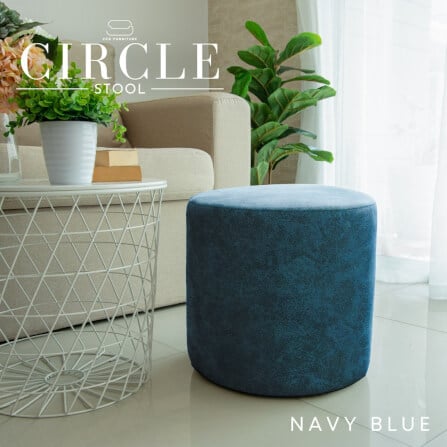 สตูลทรงกลม CCR FURNITURE รุ่น CIRCLE STOOL สีน้ำเงิน (Navy Blue) 40x40ซม._1