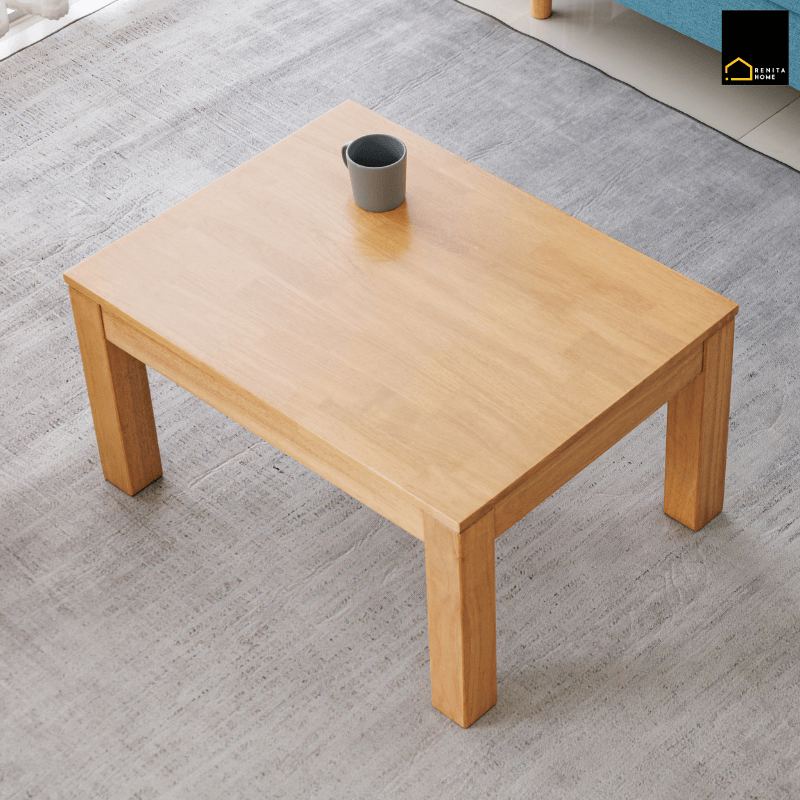 โต๊ะกลาง RENITA HOME รุ่น NAN ไม้ยางพาราแท้ ขนาด 80X60X42 ซม. สีไม้ธรรมชาติ