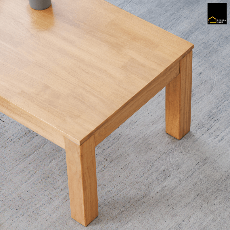 โต๊ะกลาง RENITA HOME รุ่น NAN ไม้ยางพาราแท้ ขนาด 80X60X42 ซม. สีไม้ธรรมชาติ