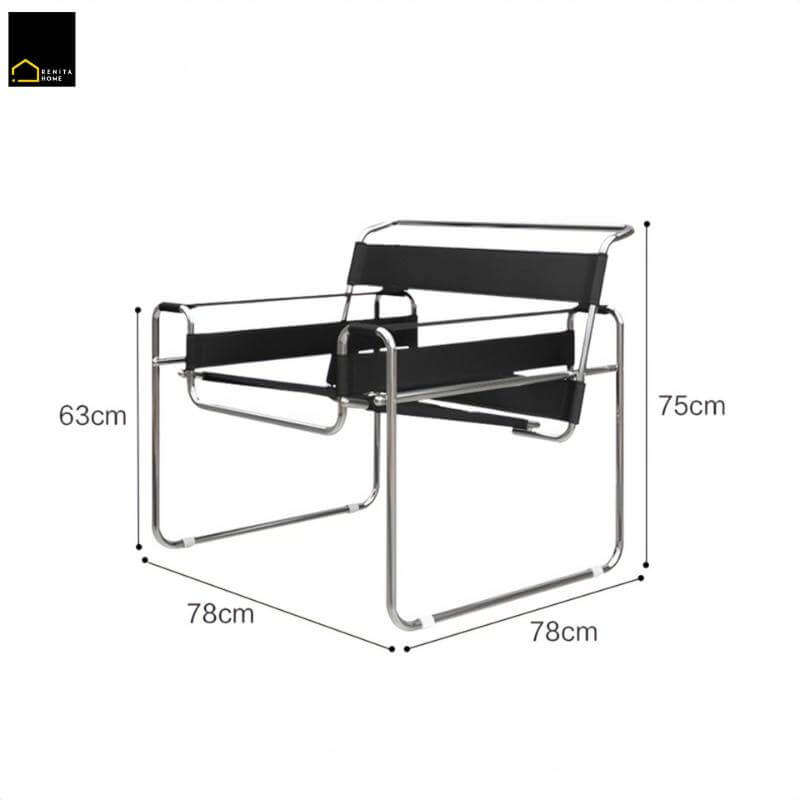 เก้าอี้อเนกประสงค์ RENITA HOME รุ่น KEVIN CHAIR สีดำโครงเหล็ก เบาะหนัง PU