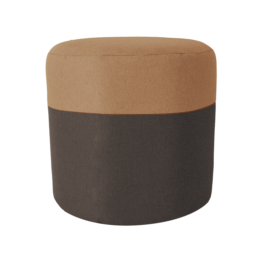 สตูลทรงกลม RENITA HOME รุ่น TWO-TONE STOOL สีน้ำตาล-น้ำตาลเข้ม 40x40ซม.