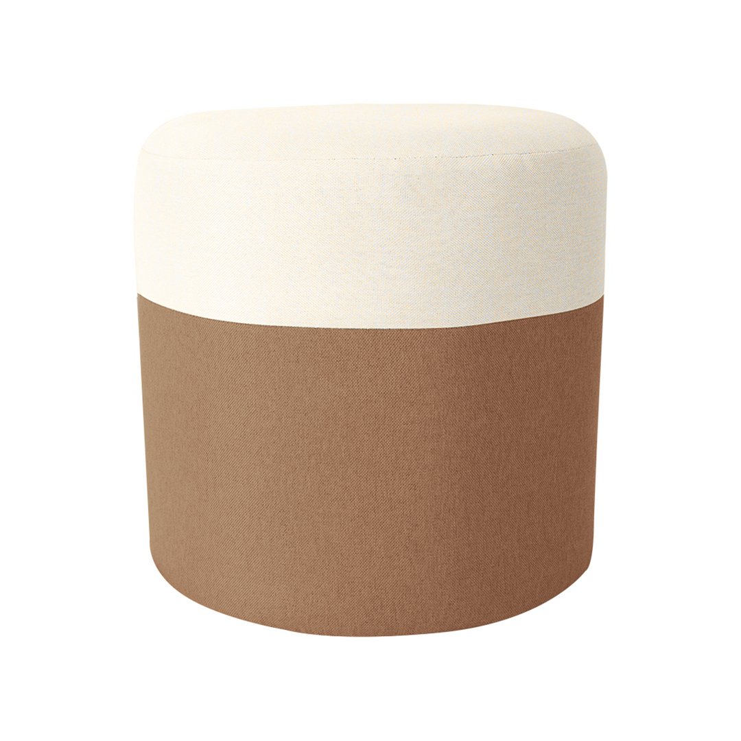 สตูลทรงกลม RENITA HOME รุ่น TWO-TONE STOOL สีครีม-น้ำตาล 40x40ซม.