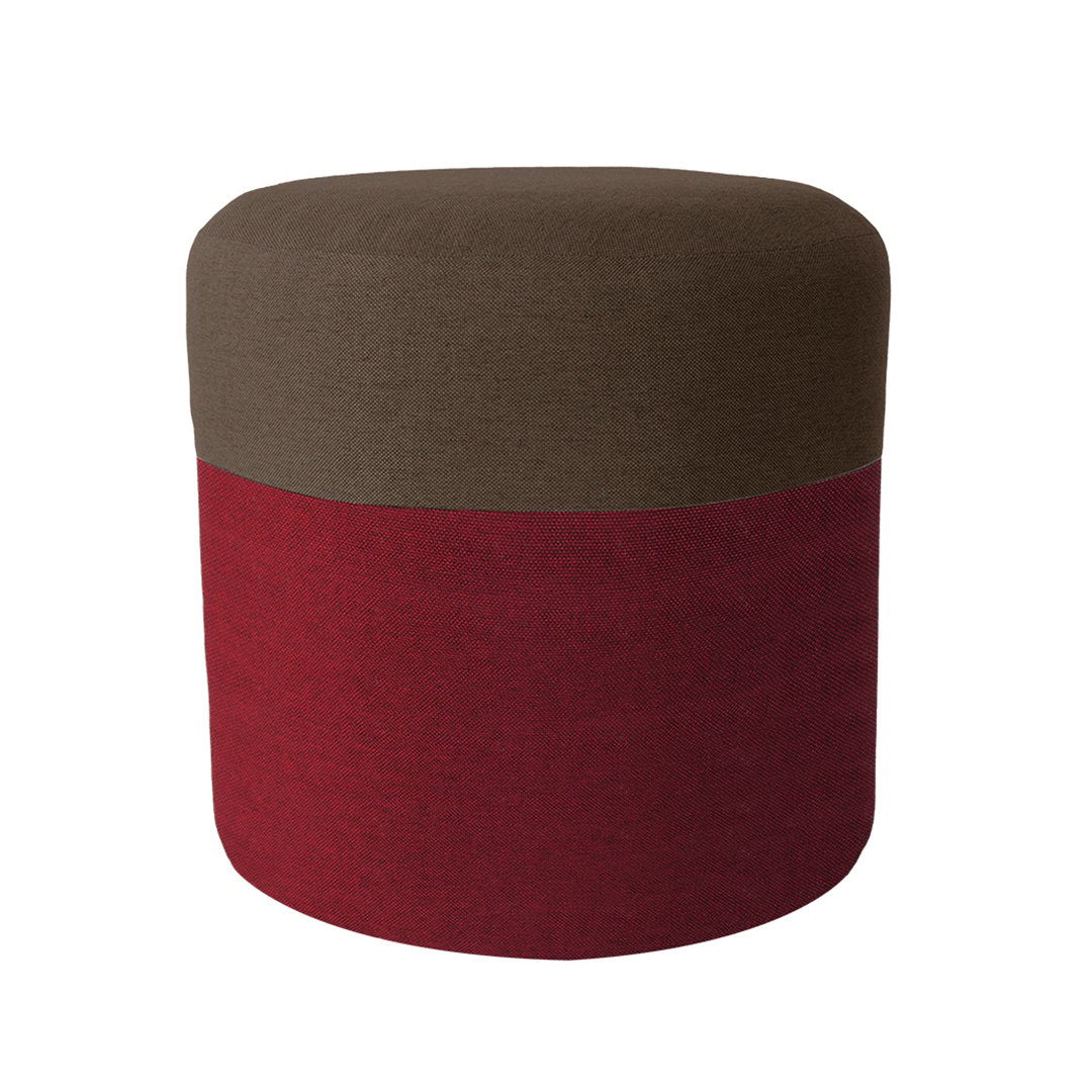 สตูลทรงกลม RENITA HOME รุ่น TWO-TONE STOOL สีน้ำตาล-แดง 40x40ซม.