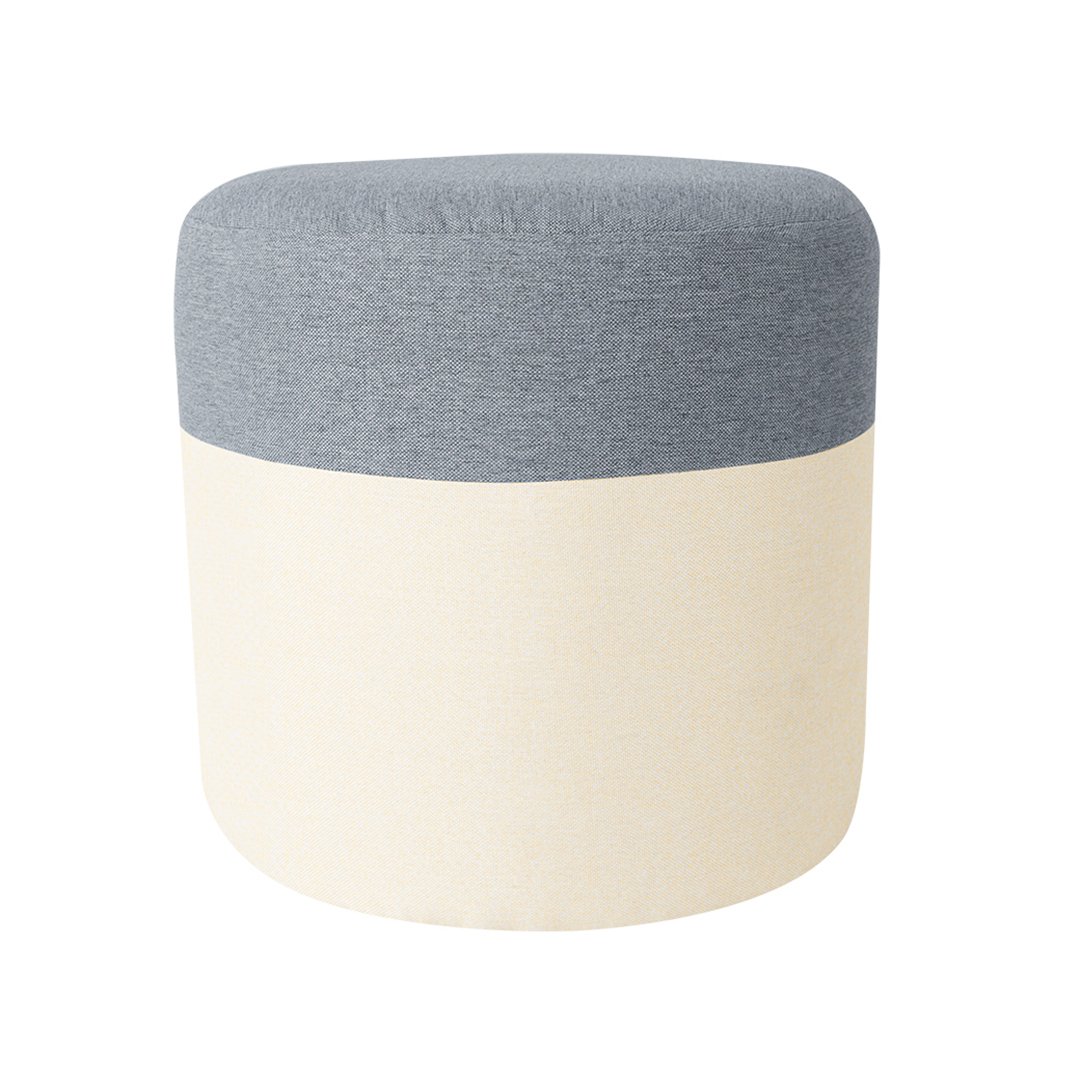 สตูลทรงกลม RENITA HOME รุ่น TWO-TONE STOOL สีเทา-ครีม 40x40ซม.