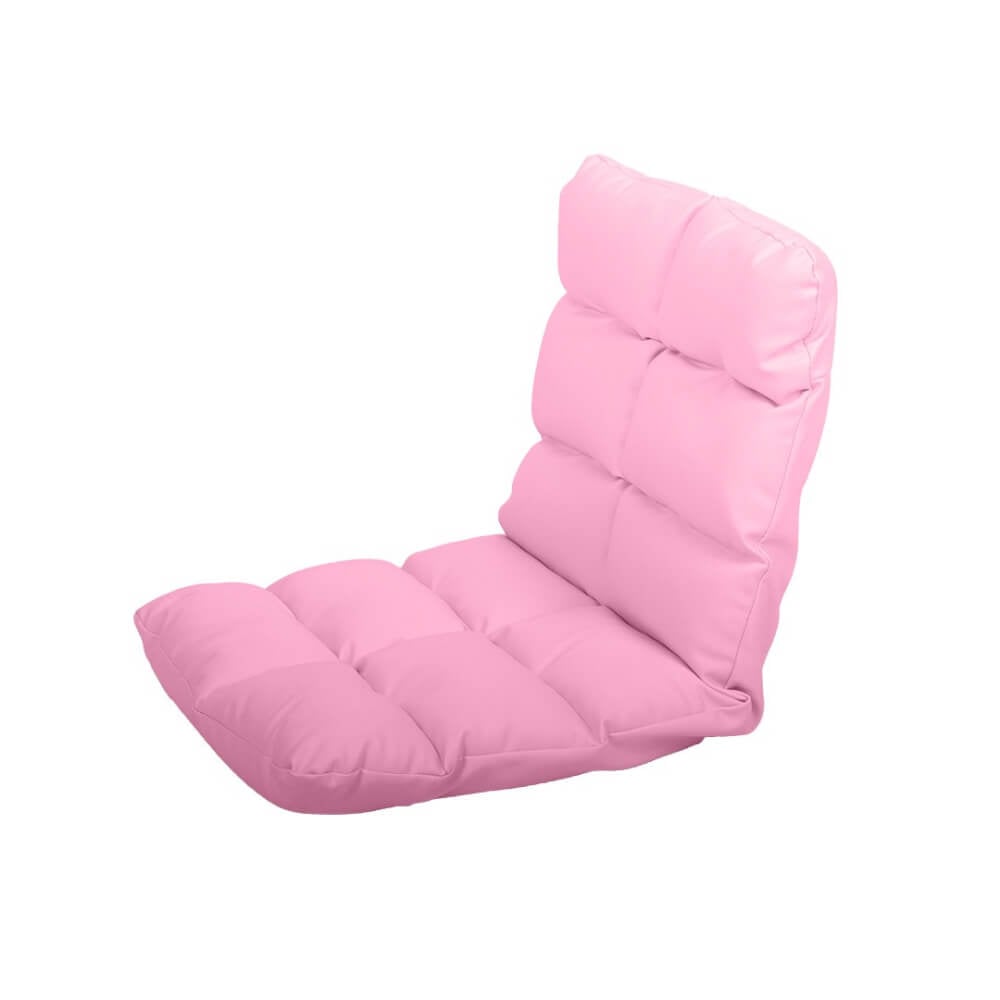 โซฟานั่งพื้นปรับได้ 6 ระดับ RENITA HOME รุ่น RINA หนัง Premium PU สีชมพู 50x110ซม.