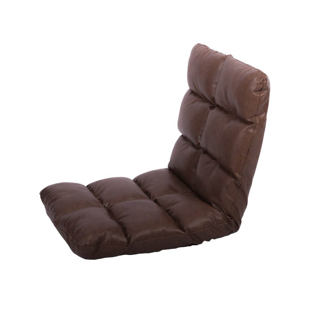 เก้าอี้นั่งพื้นปรับได้ 6 ระดับ RENITA HOME รุ่น RINA หนัง Premium PU สีน้ำตาลเข้ม 50x110ซม._0