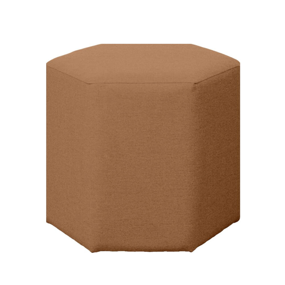 สตูลทรงหกเหลี่ยม RENITA HOME รุ่น HEXii STOOL สีน้ำตาลอ่อน 45x40ซม._0