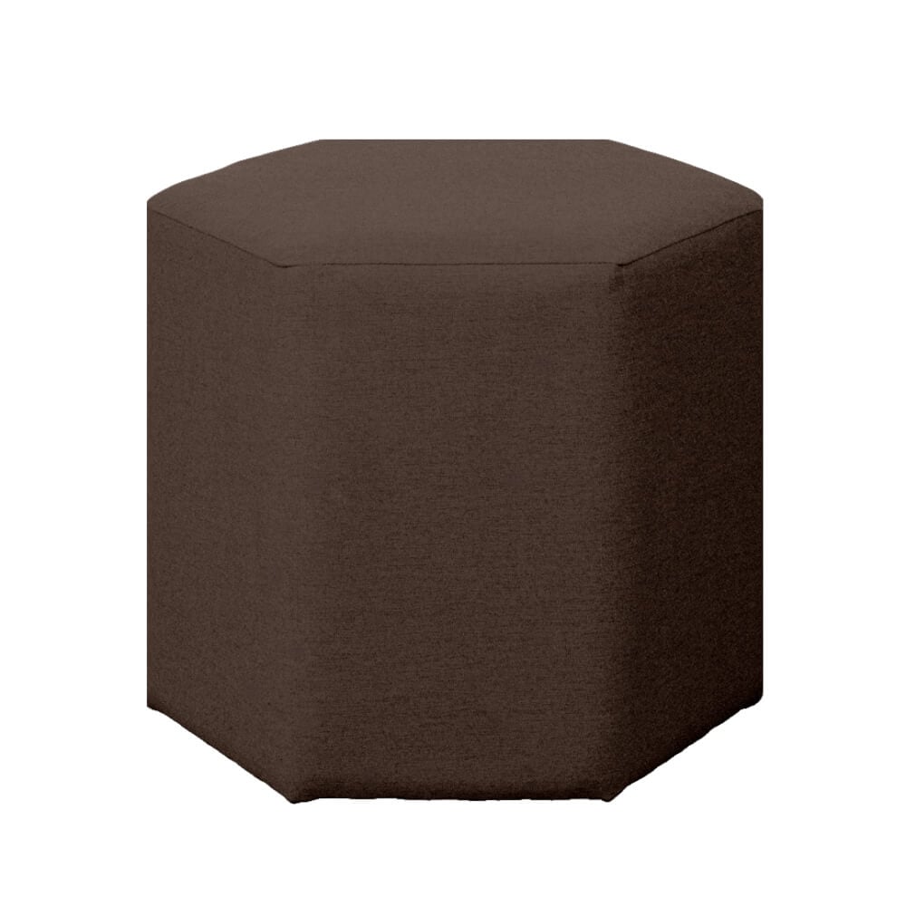 สตูลทรงหกเหลี่ยม RENITA HOME รุ่น HEXii STOOL สีน้ำตาลเข้ม 45x40ซม._0