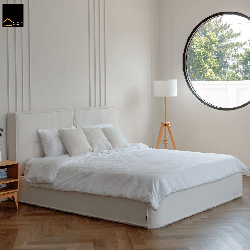 เตียงนอน 6 ฟุต RENITA HOME รุ่น Cleo สีครีม