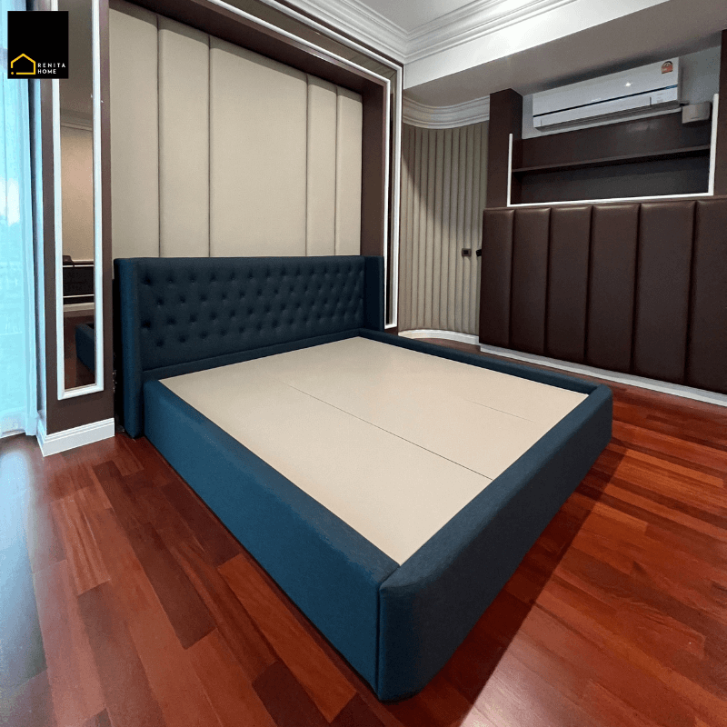 เตียงนอน 5 ฟุต RENITA HOME รุ่น GRETA สีน้ำเงิน_7