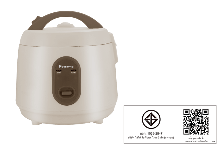 หม้อหุงข้าว MANUAL ACONATIC รุ่น AN-RCC801 ขนาด 0.8 ลิตร