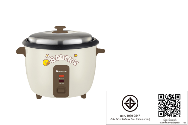 หม้อหุงข้าว MANUAL ACONATIC รุ่น AN-RCC1015 ขนาด 1 ลิตร
