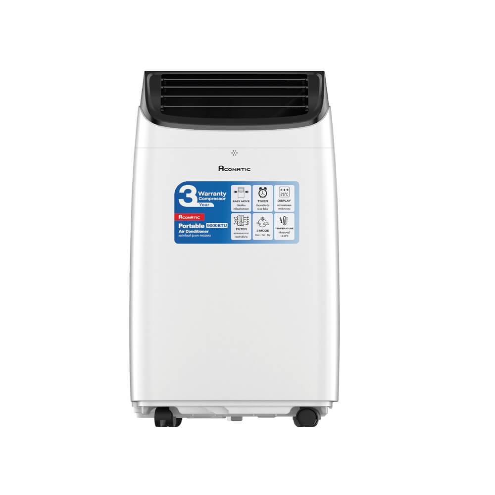 แอร์เคลื่อนที่ ACONATIC รุ่น AN-PAC09A3 (9,000 BTU) สีขาว_0