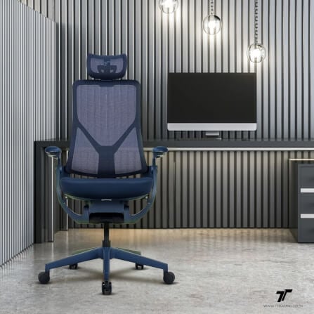 เก้าอี้ทำงาน TTRacing Aeroflex ผ้าตาข่าย Ergochair - Navy Blue_5