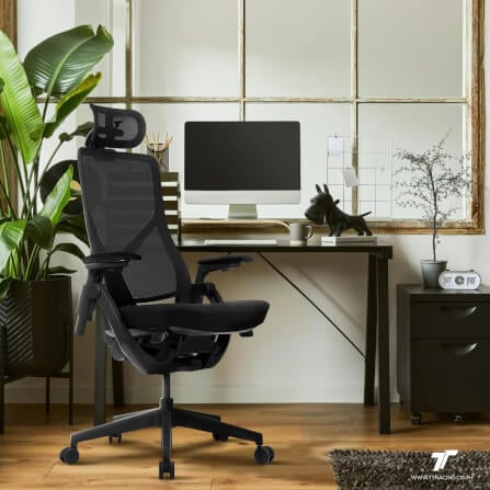 เก้าอี้ทำงาน TTRacing Aeroflex ผ้าตาข่าย Ergochair - Graphite Black_5