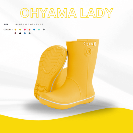 รองเท้าบูทถนอมเท้า OHYAMA รุ่น LADY สีเลม่อน เบอร์ 11_1