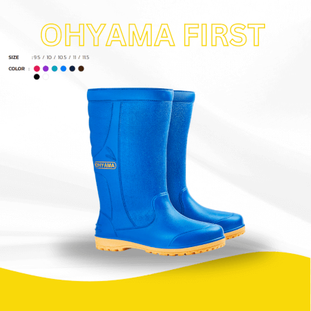 รองเท้าบูทถนอมเท้า OHYAMA รุ่น First สีน้ำเงิน เบอร์ 9.5_1