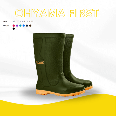 รองเท้าบูทถนอมเท้า OHYAMA รุ่น First สีเขียวขี้ม้า เบอร์ 11.5_1
