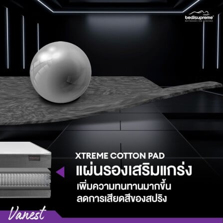 ที่นอน 3.5 ฟุต BEDISUPREME รุ่น VANEST+ หนา 8 นิ้ว สีขาว_4